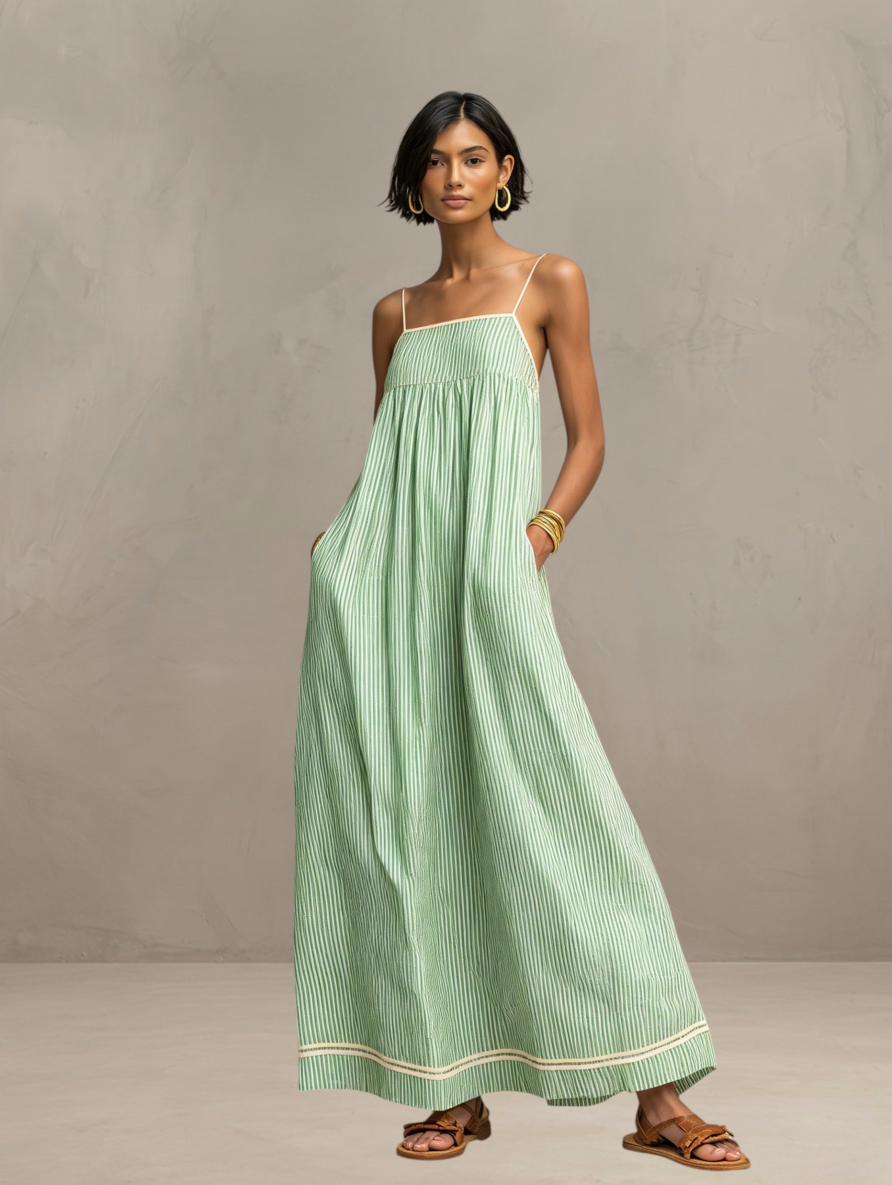 PAMELA | FLIEßENDES SOMMER MAXIKLEID