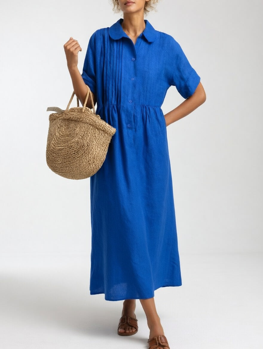Lysandra™ — Fließendes Sommerhemdkleid