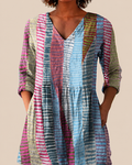 Lange Bluse mit ausdrucksstarkem Muster