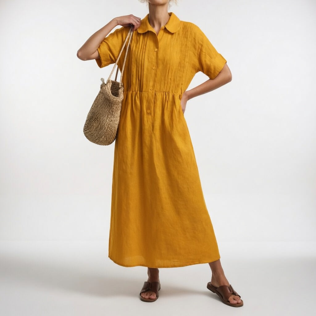 Lysandra™ — Fließendes Sommerhemdkleid