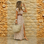 Justine™ – Lange, fließende Boho-Robe mit Gürtel
