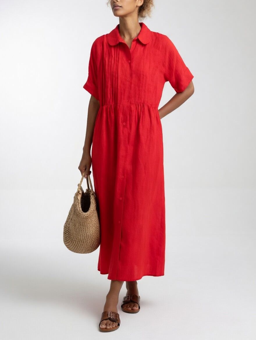 Lysandra™ — Fließendes Sommerhemdkleid