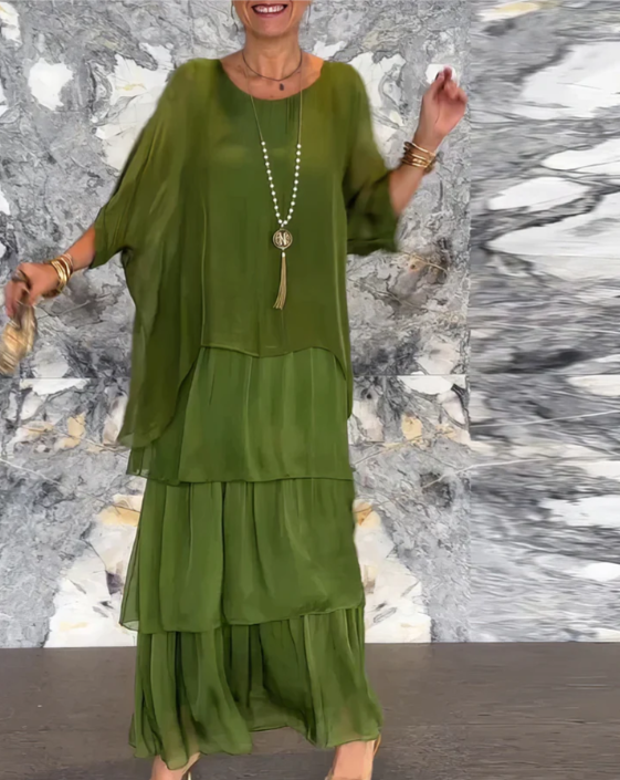 Lara – Elegantes, fließendes Maxikleid