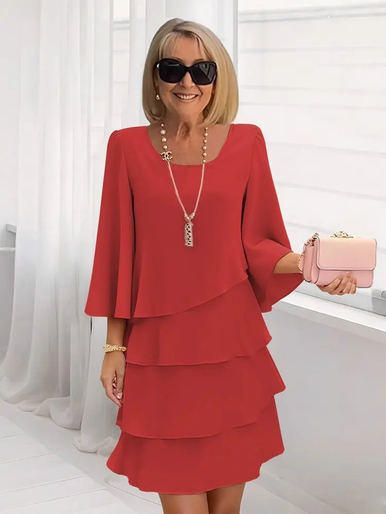 Clara | Fließendes Kleid mit Rüschen