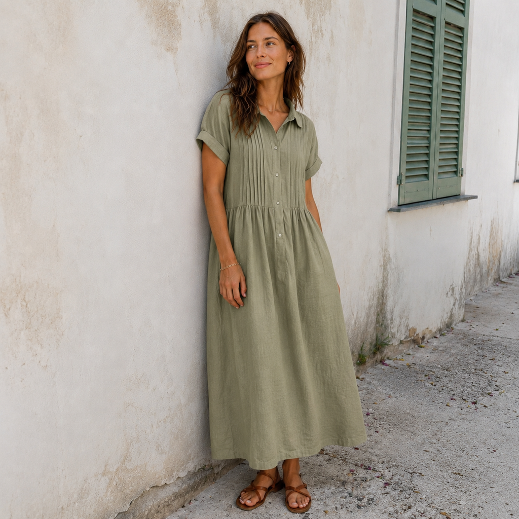 Lysandra™ — Fließendes Sommerhemdkleid